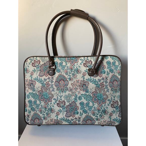 VTG American Tourister Floral Rosemont Lifestyle Garment Weekender Carry-On Bag - Picture 4 of 11